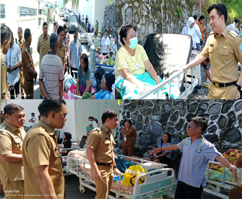 Baur Bersama Pasien Pascagempa M 7,7, Bupati Michael Thungari Hadir Beri Ketenangan dan Penguatan