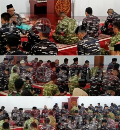 Perkuat Soliditas TNI, Kodim 1301/Sangihe dan Lanal Tahuna Gelar Shalat Jumat serta Doa Bersama