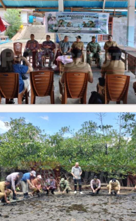 Peringati Hari Mangrove Sedunia, Kodim 1301/Sangihe Perkuat Sinergi Jaga Pesisir