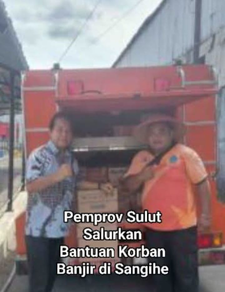 Instruksi Gubernur Yulius Bergerak Cepat, Pemprov Sulut Salurkan Bantuan Darurat bagi Korban Banjir dan Longsor di Sangihe