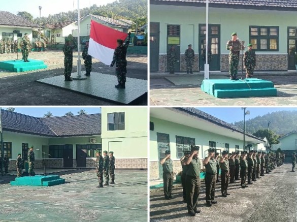 Kodim 1301/Sangihe Perkuat Patriotisme dan Disiplin Prajurit Melalui Upacara Bendera