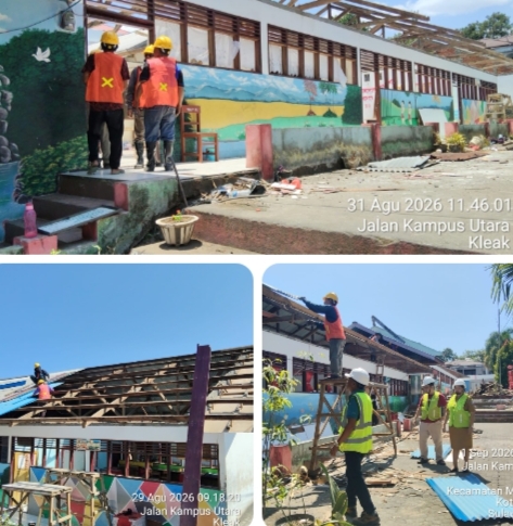 Revitalisasi SDN 126 Manado Berjalan, KBM Tetap Berlangsung Dua Sif