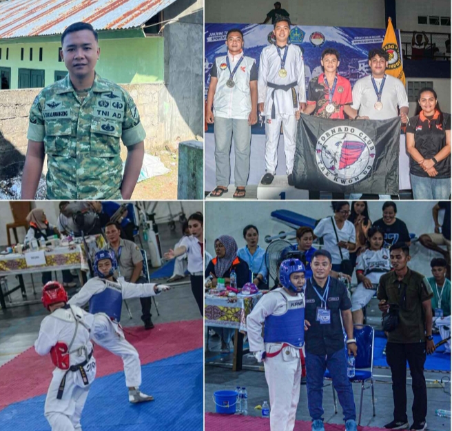 Sertu Stefanus Harumkan Nama Kodim 1301/Sangihe, Juara 2 Taekwondo Bupati Cup 2026